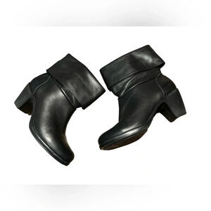 Dansko Shirley Platform Adjustable Cuff Boots Womens Size 37 Black